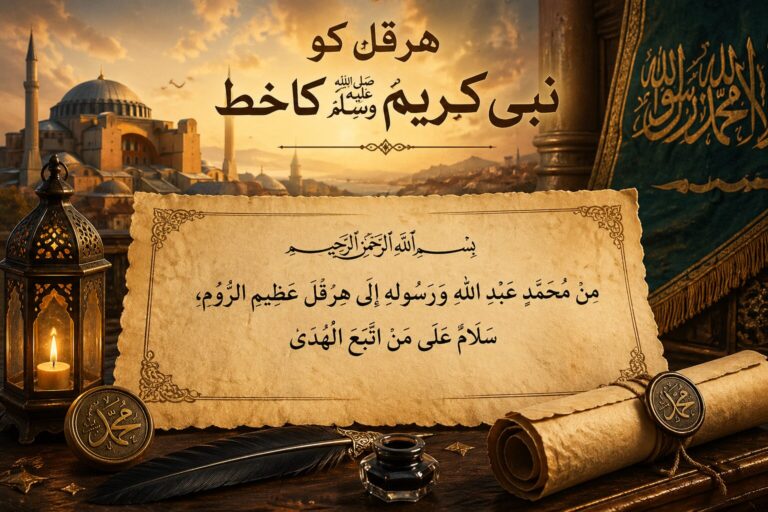 ہرقل بادشاہ روم کو نبی کریم ﷺ کا خط اور ابو سفیانؓ کے ساتھ مکالمہ